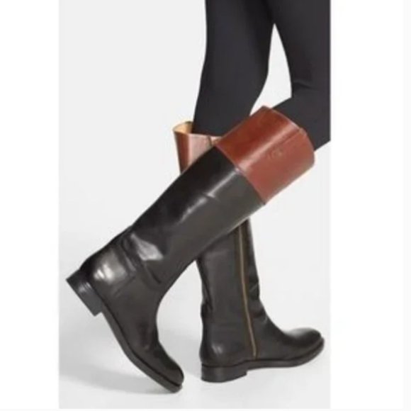 Enzo Angiolini Ellerby Two-Tone Leather Boots - Picture 2 of 9